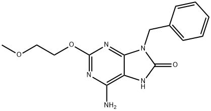 6-aMino-9-benzyl-2-(2-Methoxyethoxy)-9H-purin-8-ol Struktur