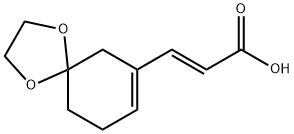 (2E)-3-{1,4-ジオキサスピロ[4.5]デス-7-エン-7-イル}プロプ-2-エン酸 化学構造式