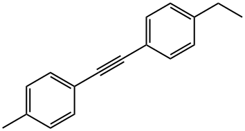 1-エチル-4-[2-(4-メチルフェニル)エチニル]ベンゼン 化学構造式