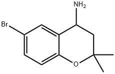 4-氨基-6-溴-3,4-二氢-2,2-二甲基-2H-1-苯并吡喃, 226922-92-5, 结构式