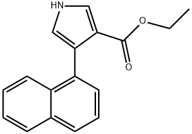 4-(1-NAPHTHALENYL)-1H-PYRROLE-3-CARBOXYLIC ACID ETHYL ESTER 化学構造式