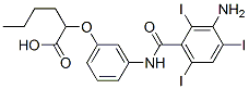 2-[3-[(3-amino-2,4,6-triiodo-benzoyl)amino]phenoxy]hexanoic acid Structure
