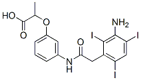 2-[3-[[2-(3-amino-2,4,6-triiodo-phenyl)acetyl]amino]phenoxy]propanoic acid Structure