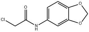 N-ベンゾ[1,3]ジオキソール-5-イル-2-クロロ-アセトアミド 化学構造式