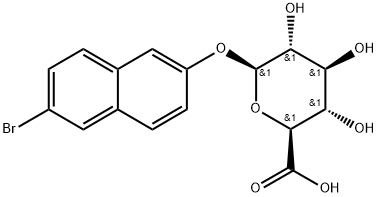 6-溴-2-萘基 Β-D-吡喃葡萄糖醛酸 结构式