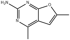 4,6-二甲基呋喃并[2,3-D]嘧啶-2-胺, 22727-43-1, 结构式