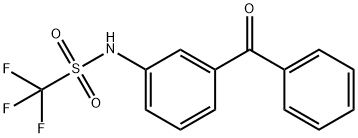 N-(3-ベンゾイルフェニル)トリフルオロメタンスルホンアミド 化学構造式