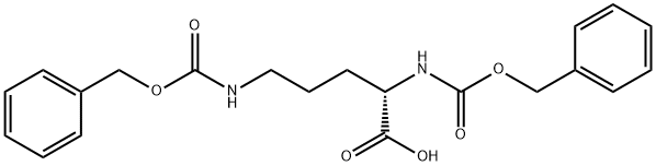 N2,N5-ビス[(フェニルメトキシ)カルボニル]-L-オルニチン 化学構造式