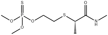 チオりん酸O,O-ジメチルS-[2-[1-(メチルカルバモイル)エチルチオ]エチル] 化学構造式