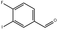 4-フルオロ-3-ヨードベンズアルデヒド 化学構造式