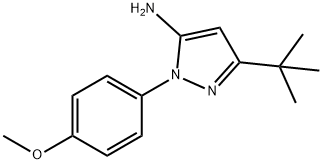 5 - 叔丁基-2 -(4 -甲氧基 - 苯基)-2H-吡唑-3 - 胺,227623-26-9,结构式