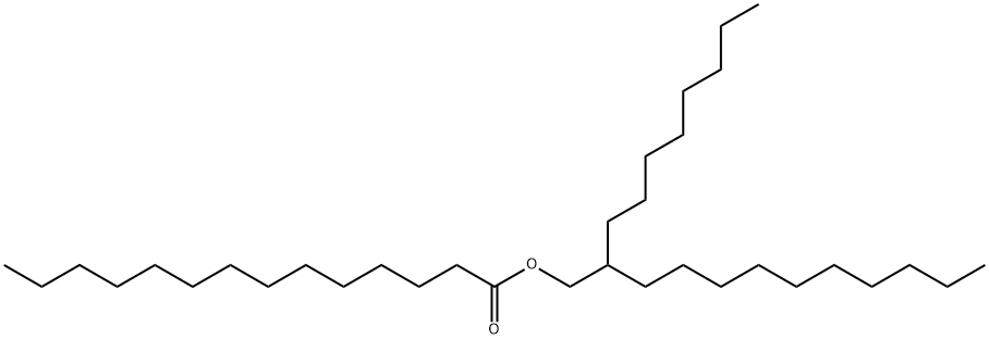 辛基十二醇肉豆蔻酸酯,22766-83-2,结构式