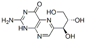 (+)-2-アミノ-6-[(1S,2S)-1,2,3-トリヒドロキシプロピル]プテリジン-4(1H)-オン 化学構造式