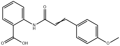 2-(3-(4-甲氧基苯基)丙烯酰胺基)苯甲酸 结构式