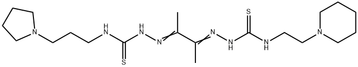 4-(2-Piperidinoethyl)-4'-[3-(pyrrolidin-1-yl)propyl][1,1'-(1,2-dimethyl-1,2-ethanediylidene)bisthiosemicarbazide]|