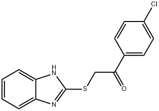 2-(1H-1,3-benzimidazol-2-ylsulfanyl)-1-(4-chlorophenyl)-1-ethanone Struktur