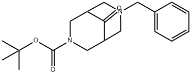 TERT-BUTYL 7-BENZYL-9-OXO-3,7-DIAZABICYCLO[3.3.1]NONANE-3-CARBOXYLATE, 227940-70-7, 结构式