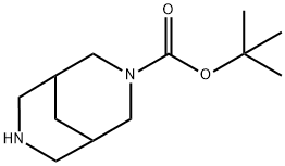 tert-butyl 3,7-diazabicyclo[3.3.1]nonane-3-carboxylate Struktur