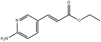 3-(6-アミノ-ピリジン-3-イル)-アクリル酸 エチル エステル 化学構造式
