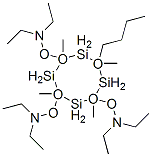 [(8-butyl-2,4,6,8-tetramethylcyclotetrasiloxane-2,4,6-triyl)tri(oxy)]tris(diethylamine)  Struktur