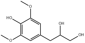 3-(4-羟基-3,5-二甲氧基苯基)-1,2-丙二醇 结构式