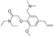 2-[[4-Allyl-2-(N,N-dimethylaminomethyl)-6-methoxyphenyl]oxy]-N,N-diethylacetamide Struktur