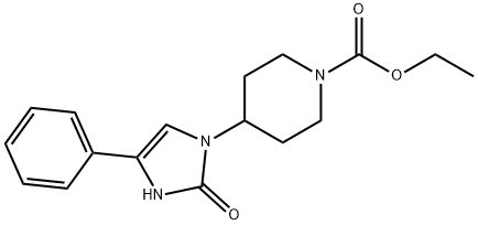 1-(1-Ethoxycarbonyl-4-piperidinyl)-4-phenyl-4-imidazolin-2-one Structure