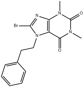 8-BROMO-1,3-DIMETHYL-7-PHENETHYL-2,3,6,7-TETRAHYDRO-1H-PURINE-2,6-DIONE Structure