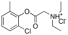 (2-chloro-6-methyl-phenoxy)carbonylmethyl-diethyl-azanium chloride Struktur
