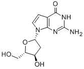 2-氨基-9-((2S,4R,5S)-4-羟基-5-(羟甲基)四氢呋喃-2-基)-3H-嘌呤-6(9H)-酮,22837-44-1,结构式