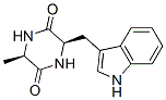 (3R,6R)-3-(1H-Indol-3-ylmethyl)-6-methyl-2,5-piperazinedione Struktur