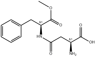 N-(L-β-アスパルチル)-L-フェニルアラニン1-メチル 化学構造式