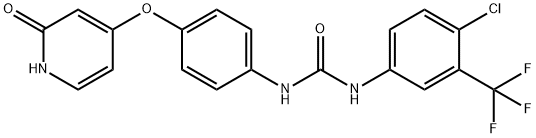 Urea, N-[4-chloro-3-(trifluoroMethyl)phenyl]-N'-[4-[(1,2-dihydro-2-oxo-4-pyridinyl)oxy]phenyl]- Structure