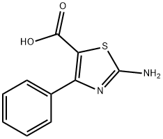 2-アミノ-4-フェニルチアゾール-5-カルボン酸 化学構造式