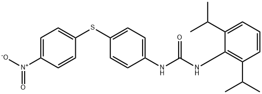 N-[2,6-BIS(1-METHYLETHYL)PHENYL]-N'-[4-[(4-NITROPHENYL)THIO]PHENYL]UREA Structure