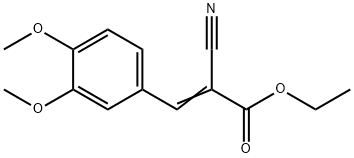 ethyl 2-cyano-3-(3,4-dimethoxyphenyl)prop-2-enoate 结构式