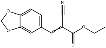 2-シアノ-3-(1,3-ベンゾジオキソール-5-イル)アクリル酸エチル 化学構造式