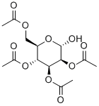 2-O,3-O,4-O,6-O-テトラアセチル-α-D-マンノピラノース 化学構造式