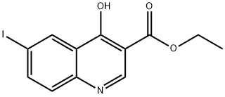 4-HYDROXY-6-IODOQUINOLINE-3-CARBOXYLIC ACID ETHYL ESTER Structure