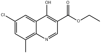 6-氯-4-羟基-8-甲基喹啉-3-羧酸乙酯, 228728-86-7, 结构式
