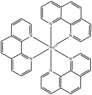 tris-(1,10-phenanthroline)ruthenium, 22873-66-1, 结构式