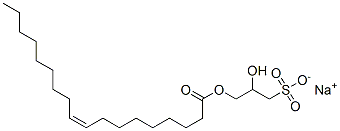 (Z)-9-オクタデセン酸2-ヒドロキシ-3-ソジオスルホプロピル 化学構造式