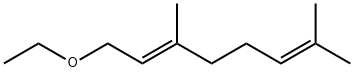 (E)-1-ethoxy-3,7-dimethylocta-2,6-diene  Struktur