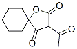3-アセチル-1-オキサスピロ[4.5]デカン-2,4-ジオン 化学構造式
