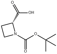 Boc-D-Azetidine-2-carboxylic acid 化学構造式