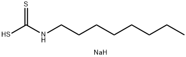 正辛基二硫代氨基甲酸钠, 22889-65-2, 结构式