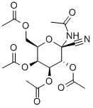 1-ACETAMIDO-2,3,4,6-TETRA-O-ACETYL-1-DEOXY-BETA-D-GALACTOPYRANOSYL CYANIDE Struktur