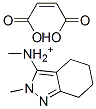 4,5,6,7-tetrahydro-N,2-dimethyl-2H-indazol-3-ylammonium hydrogen maleate 结构式