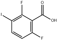 2,6-ジフルオロ-3-ヨード安息香酸 化学構造式