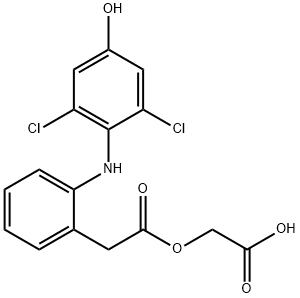 4′-ヒドロキシアセクロフェナク 化学構造式